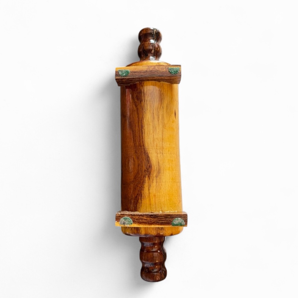 Vintage Wooden Recipe Card Holder Rolling Pin - Picture 4 of 6
